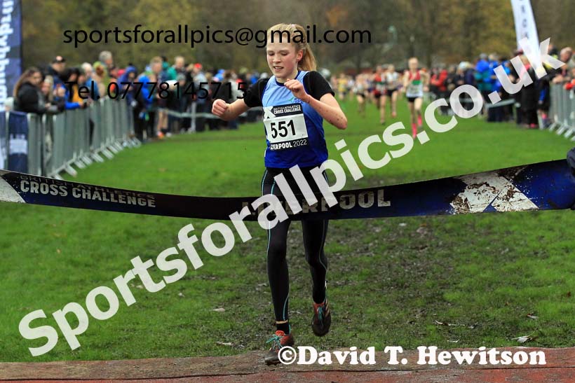 Girls Under-15s, 2022 British Athletics Cross Challenge, Sefton Park, Liverpool.  Photo: David T. Hewitson/Sports for All Pics